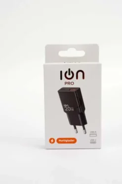 ION Pro UC127 PRO B 20W vegglader USB-C/USB-A