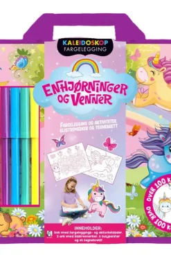 Kaleidoskop fargelegging: Enhjørninger og Venner