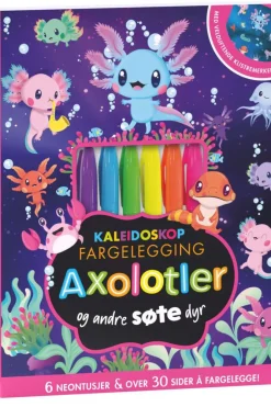 Kaleidoskop fargelegging – Axolotler og andre søte dyr