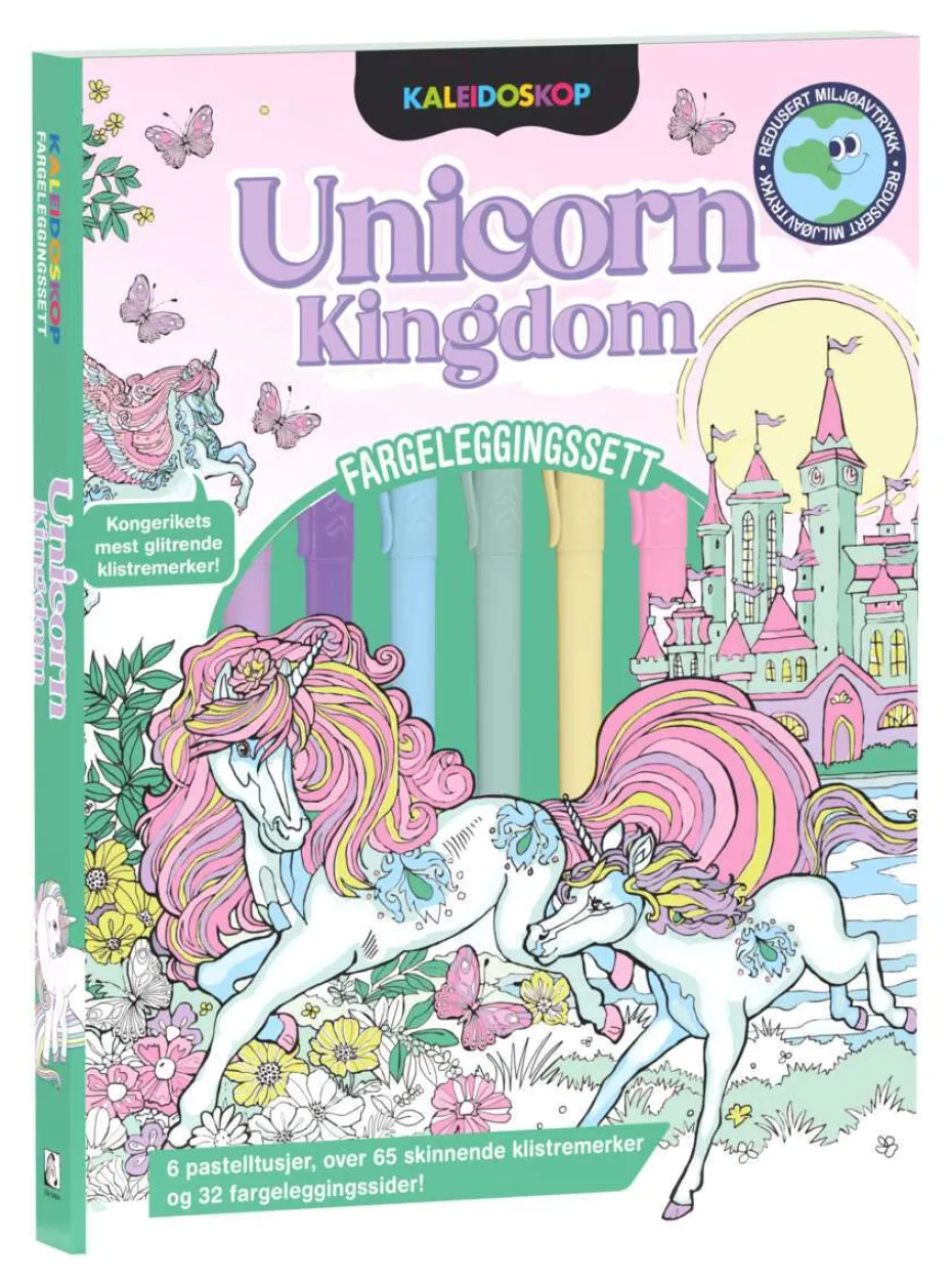 Kaleidoskop Unicorn kingdom fargeleggingssett