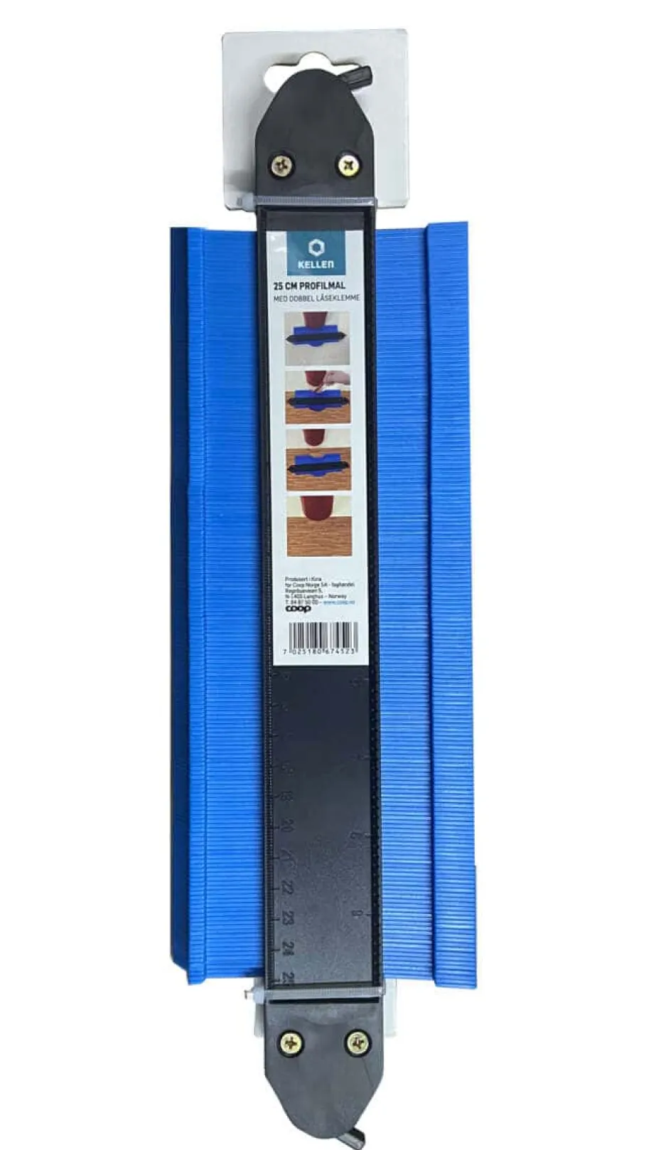 Kellen 25 cm profilmal m/dobbel låseklemme
