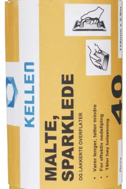 Kellen slipepapir 2,5 meter rull