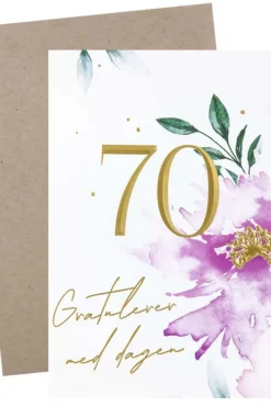 Kort 70 år Blomster