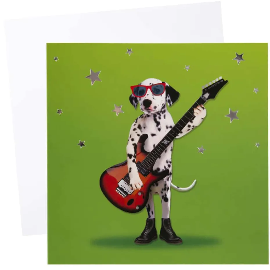 Kort Dalmantiner med gitar