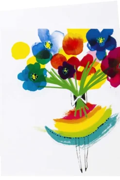 Kort Kjole og blomster