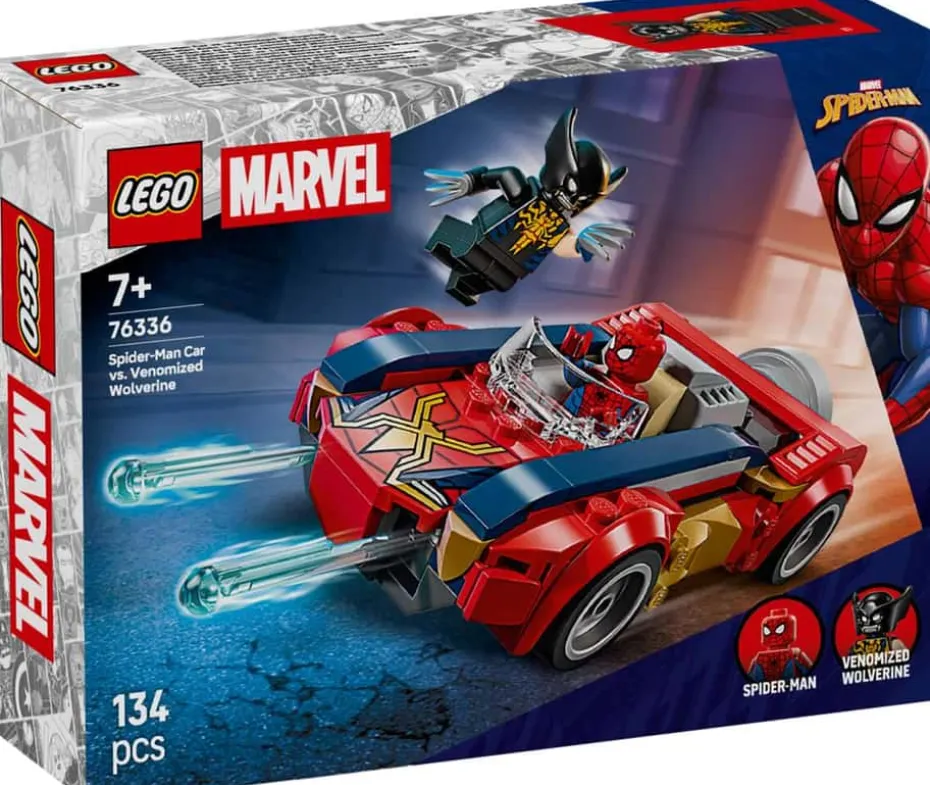LEGO® ǀ Marvel Spider-Man i bil mot venomifisert Wolverine 76336
