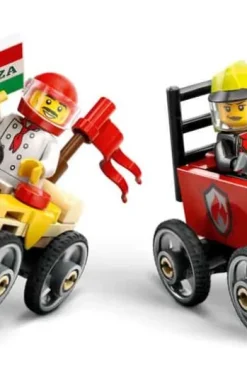 LEGO® City Billøp mellom pizzabil og brannbil 60458