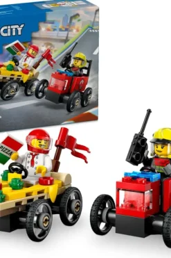 LEGO® City Billøp mellom pizzabil og brannbil 60458
