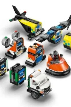 LEGO® City Fly-, servicebil- og luftputebåt-remix 60505