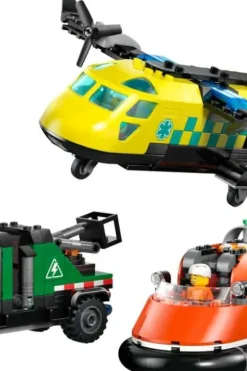 LEGO® City Fly-, servicebil- og luftputebåt-remix 60505