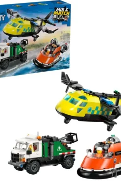 LEGO® City Fly-, servicebil- og luftputebåt-remix 60505