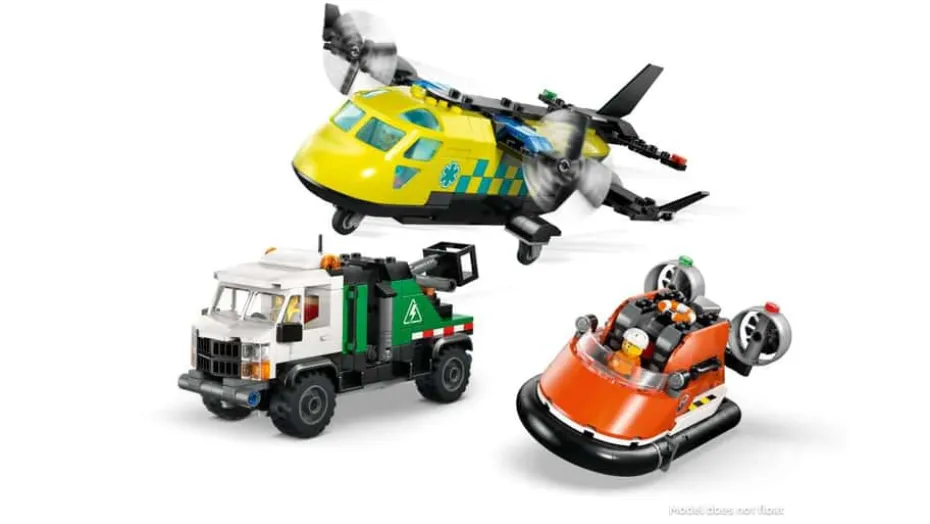 LEGO® City Fly-, servicebil- og luftputebåt-remix 60505