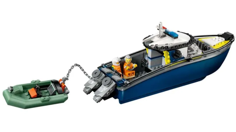 LEGO® City Skurkejakt med politibåt leke og flytende hurtigbåt og jolle 60456