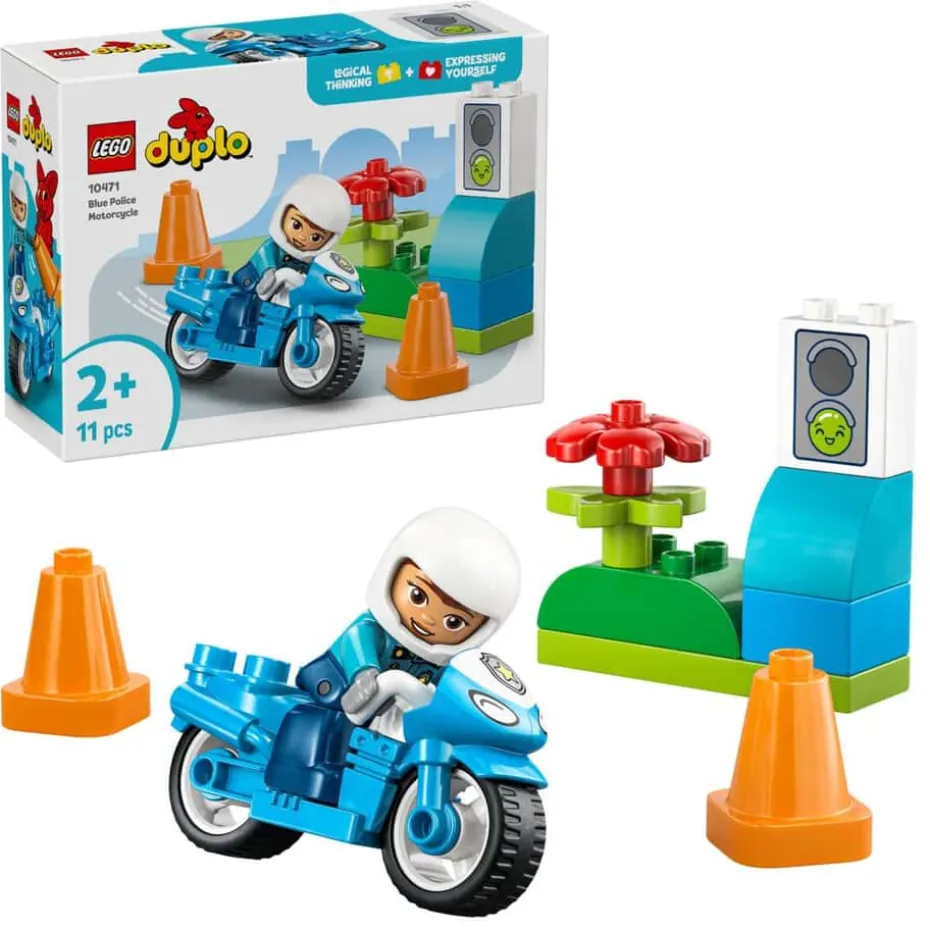 LEGO® DUPLO® Town Blå politimotorsykkel 10471