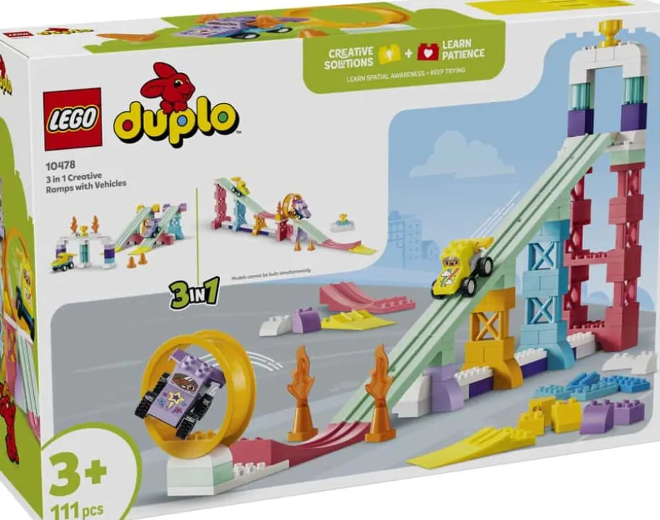 LEGO® DUPLO® Town 3-i-1 Kreative ramper med biler 10478