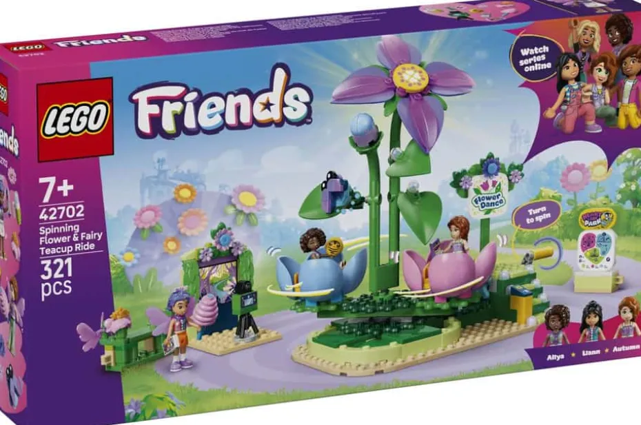 LEGO® Friends Snurrende tekoppkarusell med blomstertema 42702