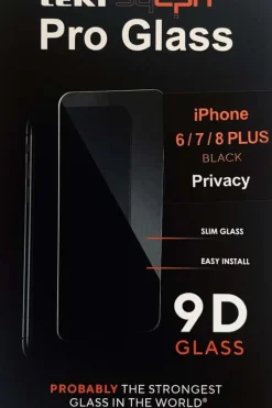 Leki bycph Privacy Pro Glass skjermbeskytter til iPhone 6/7/8 Plus Black