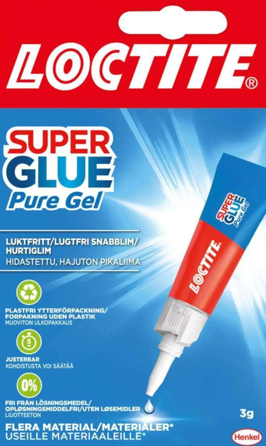 Loctite® Super Glue Pure Gel hurtiglim