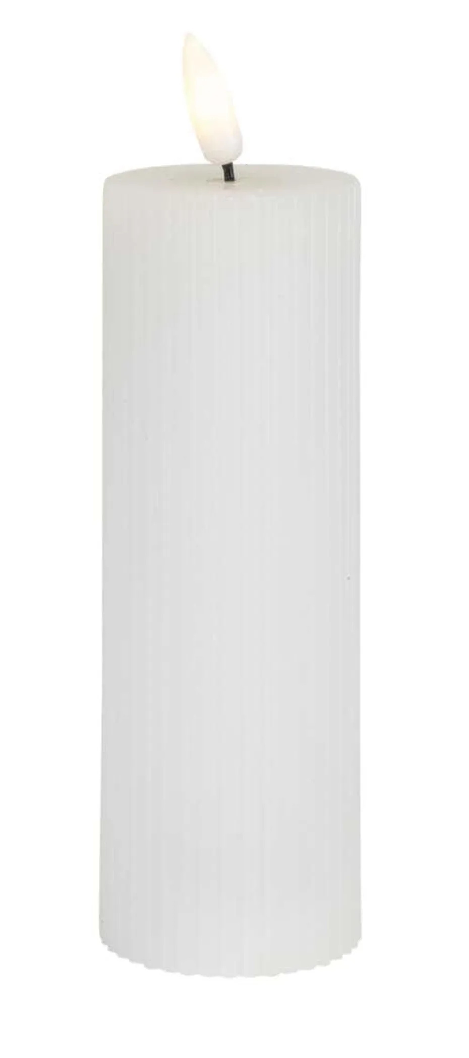 Lun LED smalt kubbelys med riller