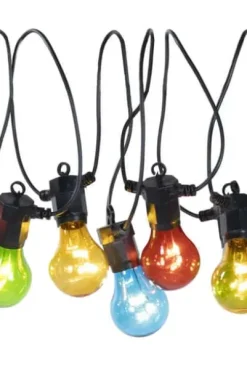 Lyslenke sort 10 mulitcolor LED IP44