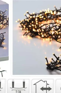 Microcluster lyslenke med 1000 varmhvite led lys
