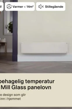 Mill Glass 800W panellist panelovn