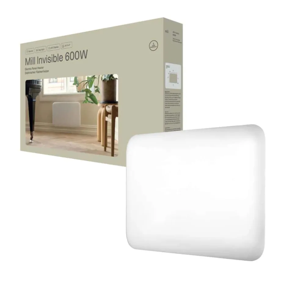 Mill Invisible 600W panelovn