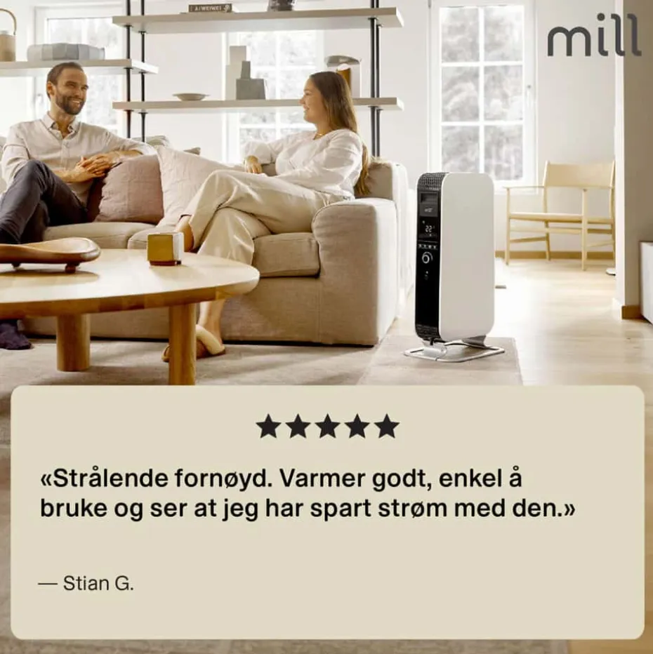 Mill Gentle AirWiFi 2000W oljefylt radiator