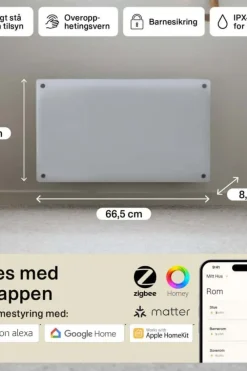 Mill Glass Gen 4 Smart WiFi 600W panelovn