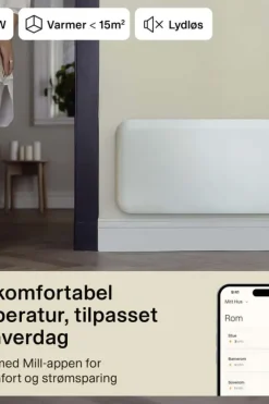 Mill Invisible Smart WiFi 900W Gen. 4 panelovn