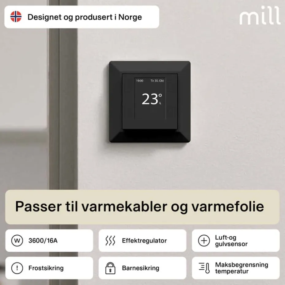 Mill Smart WiFi gulvtermostat