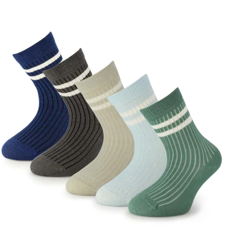 Mjuk Basic sokker barn 5-pk