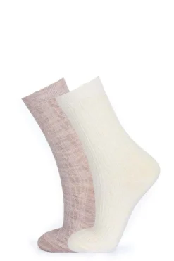 Mjuk ullsokker 2-pk unisex