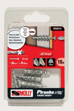 Molly M58010 metallplugger til gips 30 x 4,5 mm