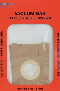 MSI 2204 støvsugerposer 5pk + 1 filter