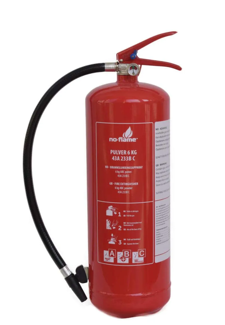 No-flame pulver 43A-233B brannslukker