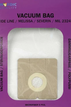 Nordic Quality Vac MIL 2324 Støvsugerposer, 5 stk.