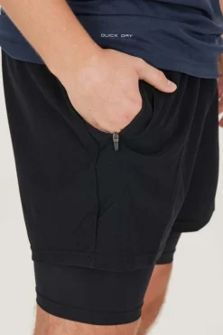 Northpeak Martin 2-i-1 treningsshorts herre