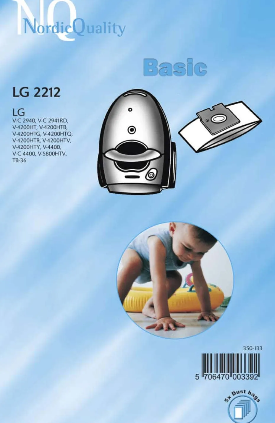 NQ LG 2212 støvsugerposer