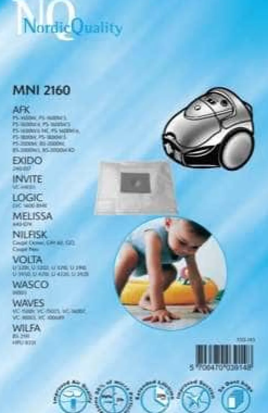NQ MNI 2160 støvsugerposer