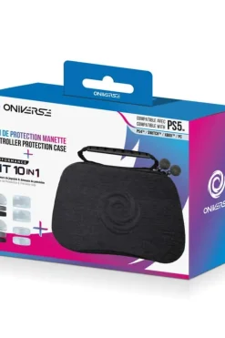 ONIVERSE Controller Etui med 10 tilbehør 4 ringer + 6 silikonhetter (grå)