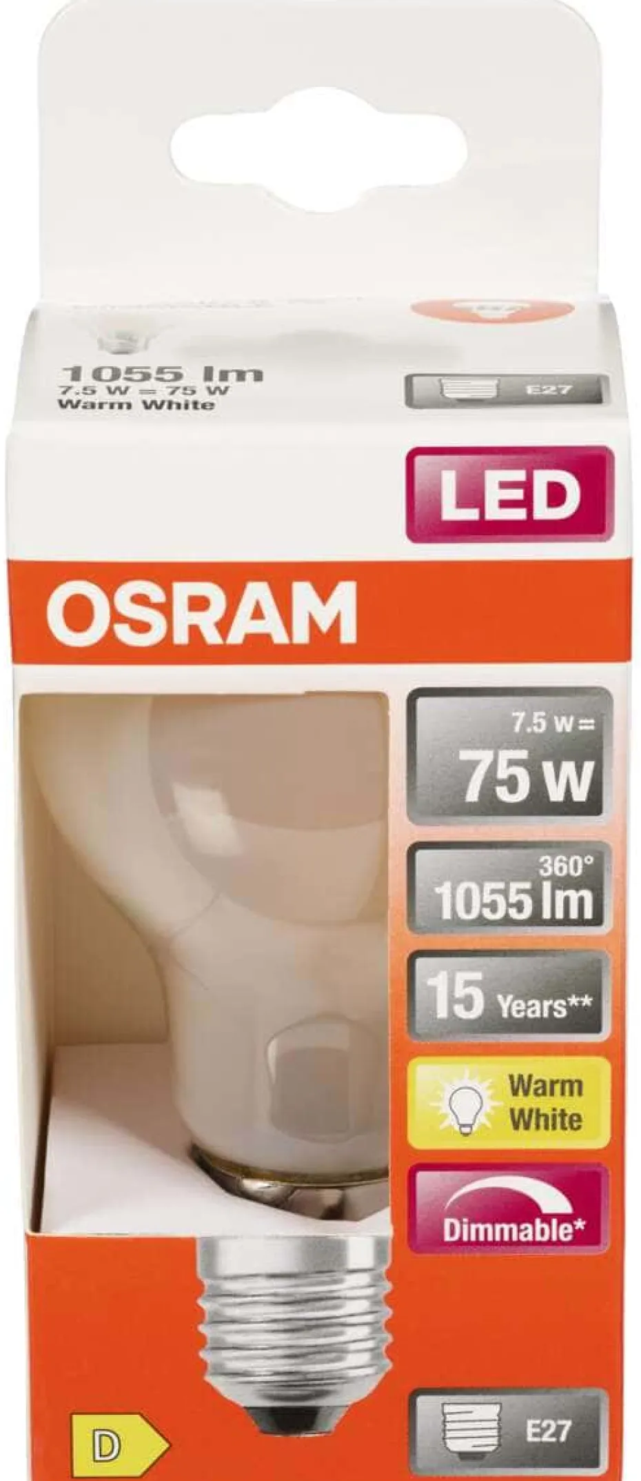 OSRAM LED Retrofit Classic A dimbar lyspære