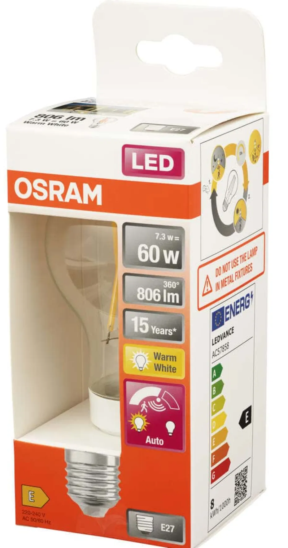 OSRAM LED Star Classic A pære med sensor
