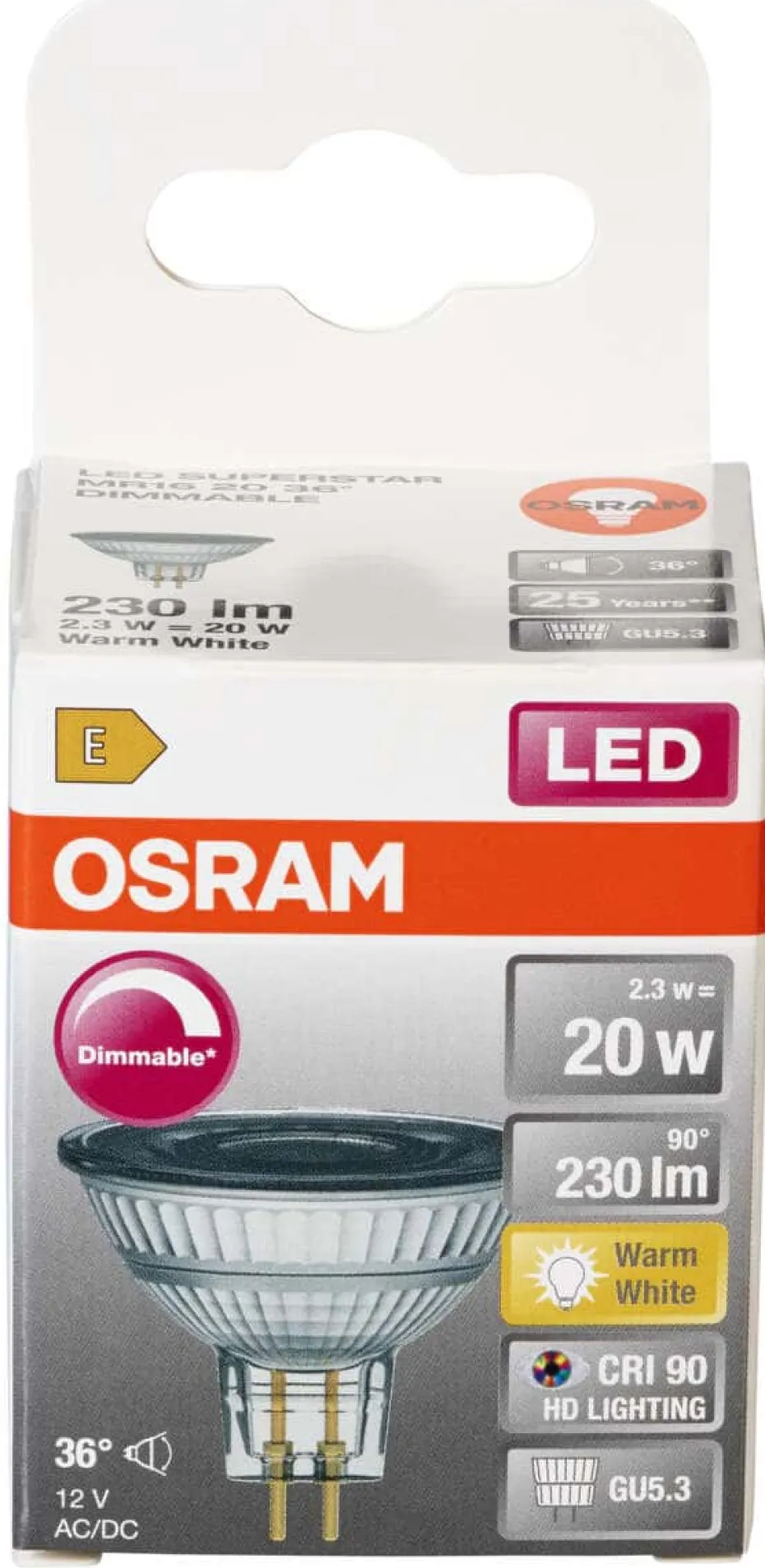 OSRAM LED Superstar MR16 spotpære