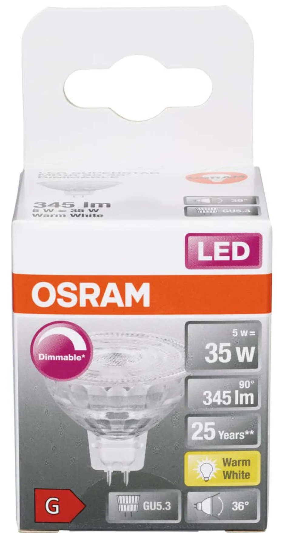 OSRAM LEDSPOT MR16 35 5WGU5,3D