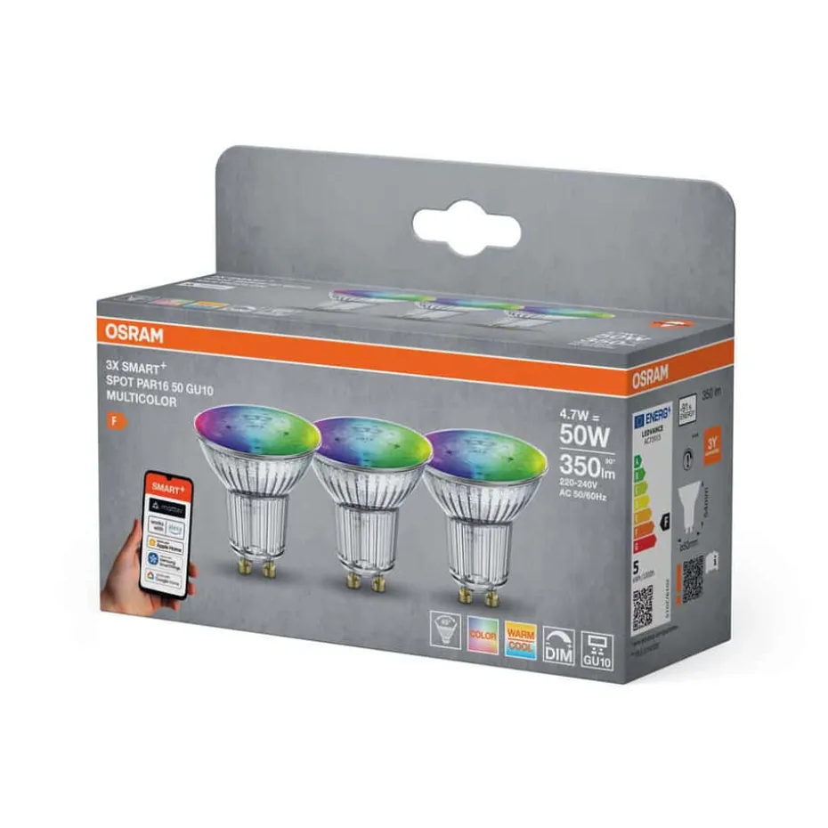 OSRAM SMART+ MATTER Multicolor Spot PAR16 50 45° 4.7W GU10