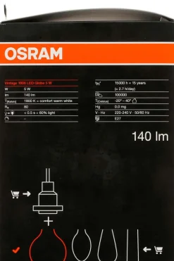 OSRAM Vintage 1906 LED Globe pære