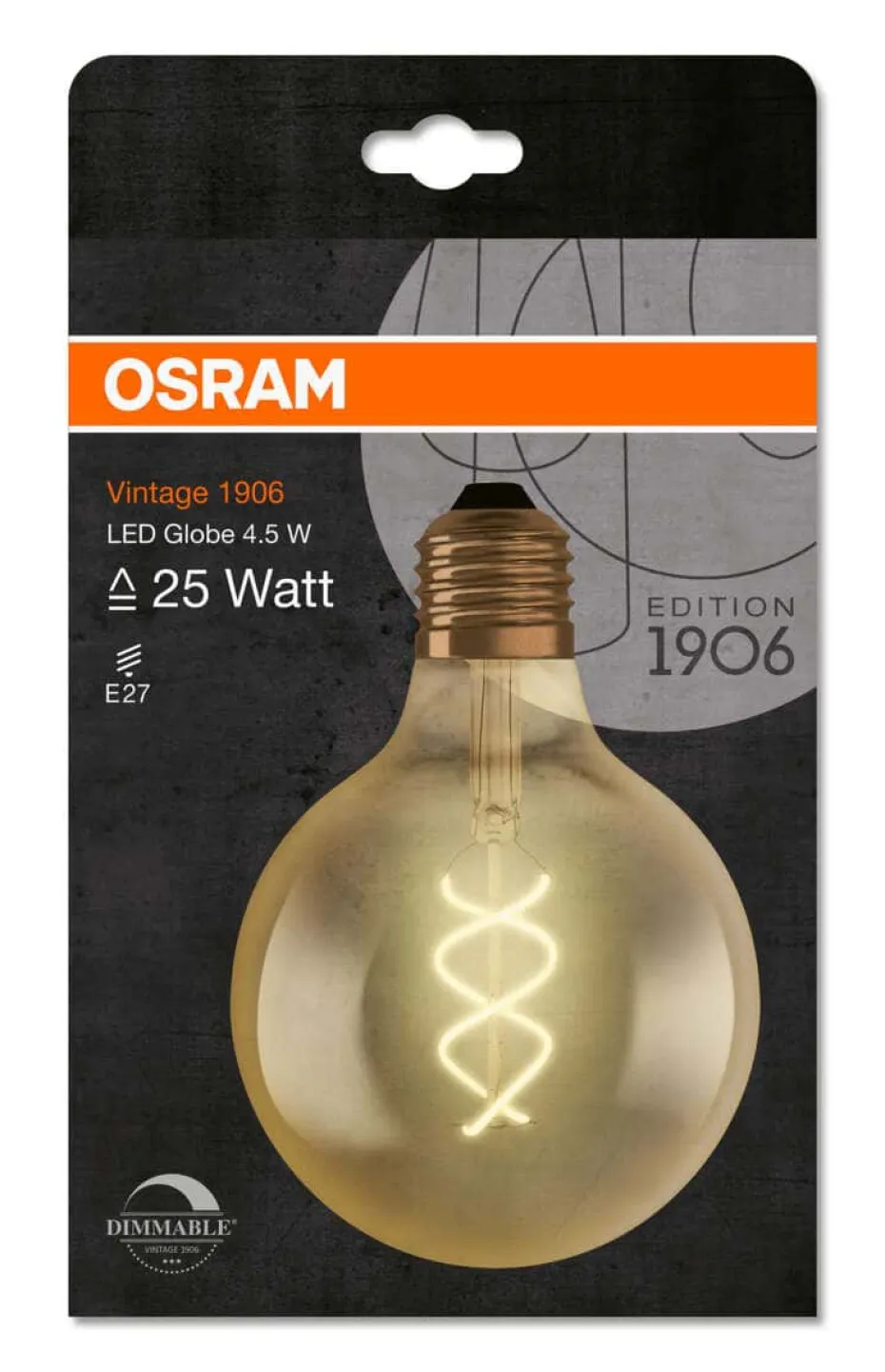 OSRAM Vintage LED Globe pære