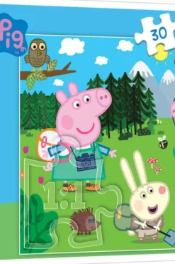 Puslespill Peppa Gris på skogstur