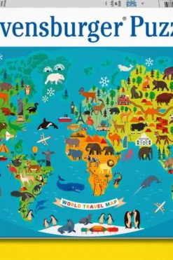 Ravensburger Puzzle Animal World Map puslespill